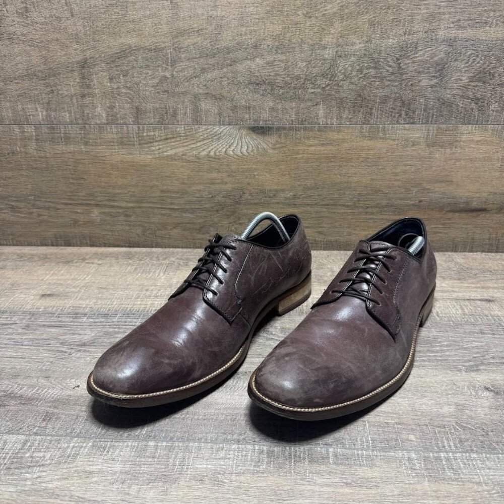 Cole Haan Williams Plain Top Brown Leather Oxford Shoes Men's Size 11.5